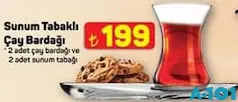 PAŞABAHÇE SUNUM TABAKLI ÇAY BARDAĞI